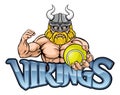 Viking Tennis Sports Mascot