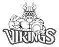 Viking Tennis Sports Mascot