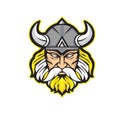 Viking warrior head mascot Royalty Free Stock Photo