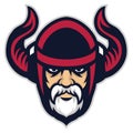 Viking warrior head mascot