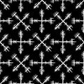 Viking white vegvisir seamless pattern