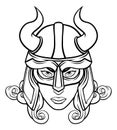 Viking Woman Warrior Mascot