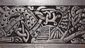 Viking wood carving of a griffin Royalty Free Stock Photo