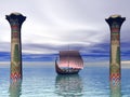 Vikings In Egypt Royalty Free Stock Photo