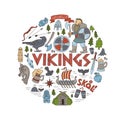 Vikings-handdrawn concept illustration.