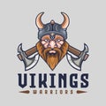 Vikings mascot logo Royalty Free Stock Photo