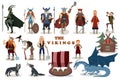 The Vikings. Viking cartoon characters.