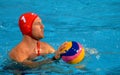 Viktor Nagy (HUN, 1) goalkeeper with the waterpolo ball