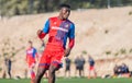 Viktoria Plzen centre-forward Rafiu Durosinmi during club friendly Ferencvaros vs Viktoria Plzen (0-0 Royalty Free Stock Photo