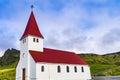 Vikurkirkja Lutheran Church Vik I Myrdal Iceland Royalty Free Stock Photo