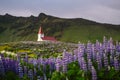 Vikurkirkja - Vik village church, Iceland Royalty Free Stock Photo