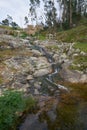 Vila de Rei landscape beautiful nature landscape with waterfalls and green and yellow trees, in Portugal Royalty Free Stock Photo