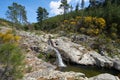 Vila de Rei landscape beautiful nature landscape with waterfalls and green and yellow trees, in Portugal Royalty Free Stock Photo