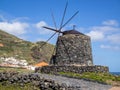 Stone windmill of Corvo Royalty Free Stock Photo