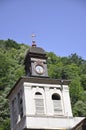 Vila Elisabeta Building Clock Tower from Baile Herculane Resort in Romania Royalty Free Stock Photo
