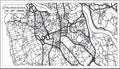 Vila Nova de Gaia Portugal City Map in Retro Style. Outline Map