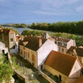 Vilaage of Conflans Saint Honore, small village in the north of Paris