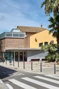 Viladecans, Spain - September 13, 2023: Exterior of the Ateneu d'Entitats Pablo Picasso building in Viladecans