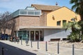 Viladecans, Spain - September 13, 2023: Exterior of the Ateneu d'Entitats Pablo Picasso building in Viladecans