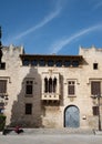 Ancient architecture, Palace, Palau Balta, gothic style, Vilafranca del Penedes Royalty Free Stock Photo