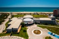 Aerial view of Vilamoura Casino belonging to the Solverde Group close to the beach