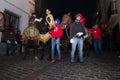 Vilanova d`Alcolea, CastellÃÂ³n, Spain - January 19, 2019: The horses jump over the fire in the traditional festival of St Antonio