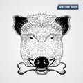 Vild boar with boar Royalty Free Stock Photo