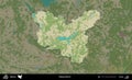 Vileyka District highlighted, Belarus. Topographic Humanitarian Royalty Free Stock Photo