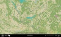 Vileyka District outlined, Belarus. Topographic Humanitarian Royalty Free Stock Photo