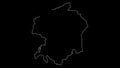 Viljandi Estonia region map outline animation