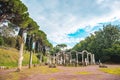 Villa Adriana Roman archaeological complex at Tivoli, Italy Royalty Free Stock Photo