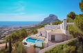 Villa in Altea Hills, Spain, Costa Blanca. Luxyry villa with swimming pool in mountains.