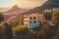 Villa in Altea Hills, Spain, Costa Blanca. Luxyry villa with swimming pool in mountains.