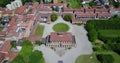 Villa Bagatti Valsecchi, villa, aerial view, eighteenth century, Italian villa, Varedo, Monza Brianza, Lombardy Italy