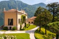 Villa Balbianello in summer sun Royalty Free Stock Photo