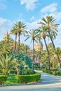 Villa Bonanno public garden in Palermo Royalty Free Stock Photo