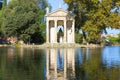 Villa Borghese gardens, 18th century Temple of Aesculapius, Rome, Italy Royalty Free Stock Photo