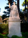 Lord Byron Statue in the Borghese Gardens in Rome Italy Royalty Free Stock Photo