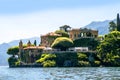 Villa del Balbianello on Lake Como In Northern Italy. This villa was built in the 1700s on a romantic peninsular on the Lake,