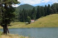 Villa at Dospat lake, Bulgaria Royalty Free Stock Photo