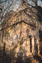 Villa Estense, Padua-Italy Feb 4, 2020: Abandoned house of fairy tales where lived two brothers artists,