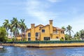 Villa in Fort Lauderdale seen from the water taxi Royalty Free Stock Photo