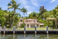 Villa in Fort Lauderdale seen from the water taxi Royalty Free Stock Photo