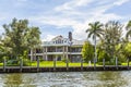 Villa in Fort Lauderdale seen from the water taxi Royalty Free Stock Photo