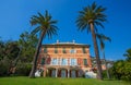 Villa Grimaldi Fassio in Genoa Nervi, inside Genoa Nervi Groppallo Park, Italy Royalty Free Stock Photo