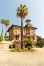 Villa Grock. Historic house of the famous clown, sunny day with blue sky