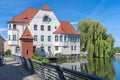 Villa of the Havelmuehle and the Main water level gauge in Brandenburg an der Havel, Germany