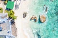 Seychelles Takamaka beach Mahe island villa house nature vacation drone view aerial photo