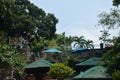 Villa Jovita resort huts and trees in Batangas, Philippines