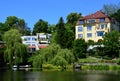 Villa and Lake in the Neighborhood of Grunewald, Wilmersdorf, Berlin Royalty Free Stock Photo